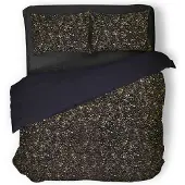 Eleganzzz Dekbedovertrek Foil Velvet - black 240x200/220cm