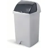 Addis Afvalbak 'Nox' - Roll Top Prullenbak - 25 liter - Grijs