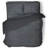 Eleganzzz Dekbedovertrek Teddy Pluche - anthracite 240x200/220cm