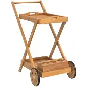 The Living Store Serveerwagen - Acaciahout - 54x87x90 cm