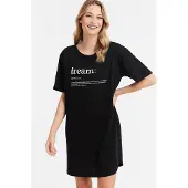Dreamcovers bigshirt met printopdruk zwart/wit female | Maat: 40/42