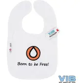 Vib - Slabbetje Luxe velours - Born to be Free - Babykleertjes - Slabbetjes - zwangerschap aankondiging - baby aankondiging