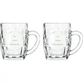 Libbey Gegraveerde Bierpul 55cl De Leukste Schoonvader-De Leukste Schoonmoeder