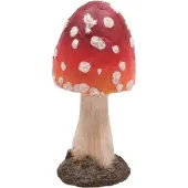 SID Tuinbeeld Paddenstoel Corey Rood / Wit 6 X 6 X 13 Cm