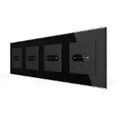 Livolo | Zwart | SR+SR+SR+SR | Slide-Dimmer | Smart Home - Bekijk