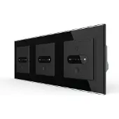Livolo | Zwart | SR+SR+SR | Slide-Dimmer | Smart Home - Bekijk hier!