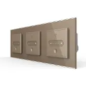 Livolo | Goud | SR+SR+SR | Slide-Dimmer | Smart Home - Bekijk hier!
