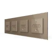 Livolo | Goud | SR+SR+SR+SR | Slide-Dimmer | Smart Home - Bekijk hier!