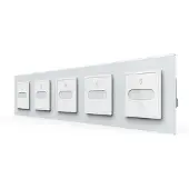 Livolo | Wit | SR+SR+SR+SR+SR | Slide-Dimmer | Smart Home - Bekijk