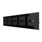 Livolo | Zwart | SR+SR+SR+SR+SR | Slide-Dimmer | Smart Home - Bekijk
