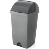 Addis Afvalbak 'Nox' - Roll Top Prullenbak - 50 liter - Antraciet
