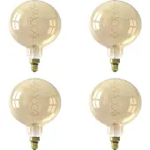 Livin24 Lichtbron LED bol Ø20 cm (set van 4) amberkleurig