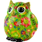 Pomme pidou Theelicht houder Uil Olive 003 (11x10x12cm - Keramiek)
