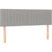 vidaXL Hoofdborden 144x5x78/88 cm stof lichtgrijs