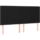 vidaXL Hoofdbord zwart 160x5x118/128 cm stof