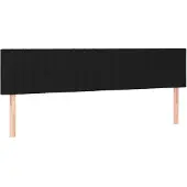 vidaXL Hoofdborden 160x5x78/88 cm stof zwart