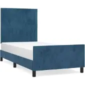 vidaXL Bedframe zonder matras, donkerblauw, 90x200 cm, fluweel
