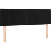 vidaXL Hoofdborden 144x5x78/88 cm fluweel zwart