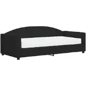vidaXL Slaapbank met matras 90x190 cm stof zwart
