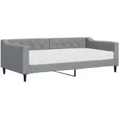 vidaXL Slaapbank met matras 90x190 cm stof lichtgrijs