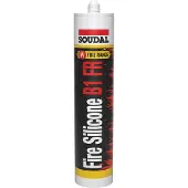 Soudal Fire Silicone B1 FR | Brandwerende siliconenkit | Wit | 300 ml - 147413