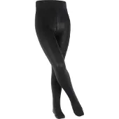 Falke Comfort Wool dik eenkleurig wol panty kinderen zwart - maat 98-104