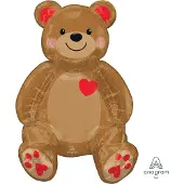 Amscan folieballon Teddybeer 50 cm bruin