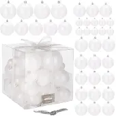 Springos Kerstballen 37 Stuks 3/8 cm Parelwit