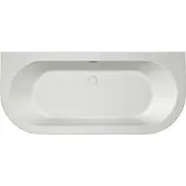 Xenz Charley half vrijstaand bad acryl 180x80x60cm wit mat met badvulcombinatie wit mat