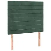 vidaXL Hoofdbord donkergroen 90x5x118/128 cm fluweel