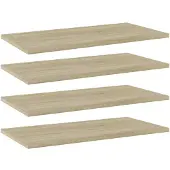 vidaXL Wandschappen 4 st 60x30x1,5 cm spaanplaat sonoma eikenkleurig