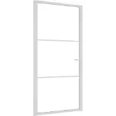 vidaXL Glazen deur 102,5 x 201,5 cm Aluminium Wit en Transparant