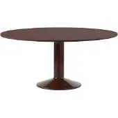Muuto Midst Eettafel Ø160 Cm / Donkerrood - Eettafels & bartafels Linoleum Dark Red - MITAB160R0202