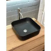 Casajoy Waskom Nero Vierkant 38cm Keramiek Zwart