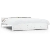 vidaXL Bedframe massief hout wit 160x200 cm