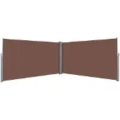 vidaXL Windscherm uittrekbaar 160x600 cm bruin