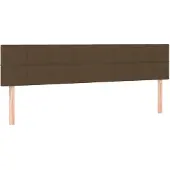 vidaXL Hoofdborden 200x5x78/88 cm stof donkerbruin