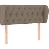 vidaXL Hoofdbord met randen 103x23x78/88 cm stof taupe