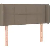 vidaXL Hoofdbord met randen 93x16x78/88 cm stof taupe