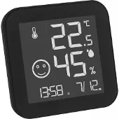 TFA-Dostmann BLACK & WHITE 30.5054.01 Thermo- en hygrometer Zwart