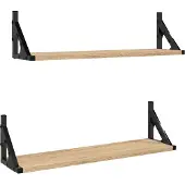 vidaXL Wandschappen 2 st 60x15x15,5 cm sonoma eikenkleurig