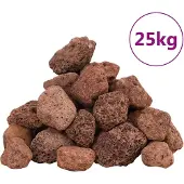 vidaXL Lavastenen 25 kg 3-5 cm rood