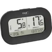 TFA-Dostmann DOUBLE-CHECK 30.3073.01 Draadloze thermometer digitaal Zwart