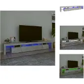 vidaXL Tv-kast - Tv-kasten - Tv-meubel - Tv-meubel Met LED-verlichting - Tv-meubel met LED-verlichting 260x36,5x40 cm betongrijs