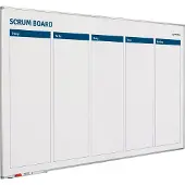 Smit Visual Whiteboard Scrum verbeterbord - 120x200 cm