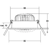 Brumberg Downlight BB33, dimbaar, zwart, Woon-/ Eetkamer, Aluminium, downlight