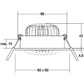 Brumberg Downlight BB38, dimbaar, wit / opaal, Woon-/ Eetkamer, Aluminium, downlight