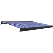 vidaXL Luifel gemotoriseerd 400x300 cm blauw en wit