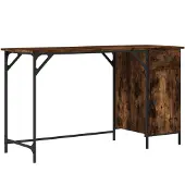 vidaXL Bureau 131x48x75 cm bewerkt hout gerookt eikenkleurig