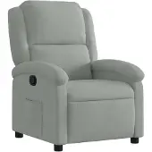 vidaXL Relaxfauteuil Lichtgrijs Fluweel